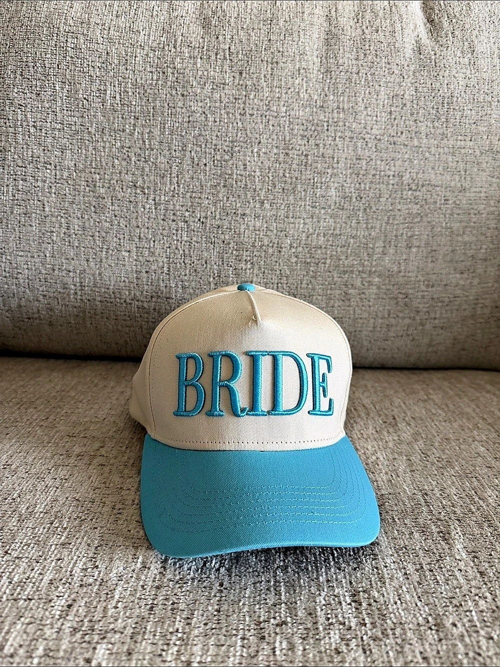 Social Statement BRIDE Trucker Hat Blue & Cream